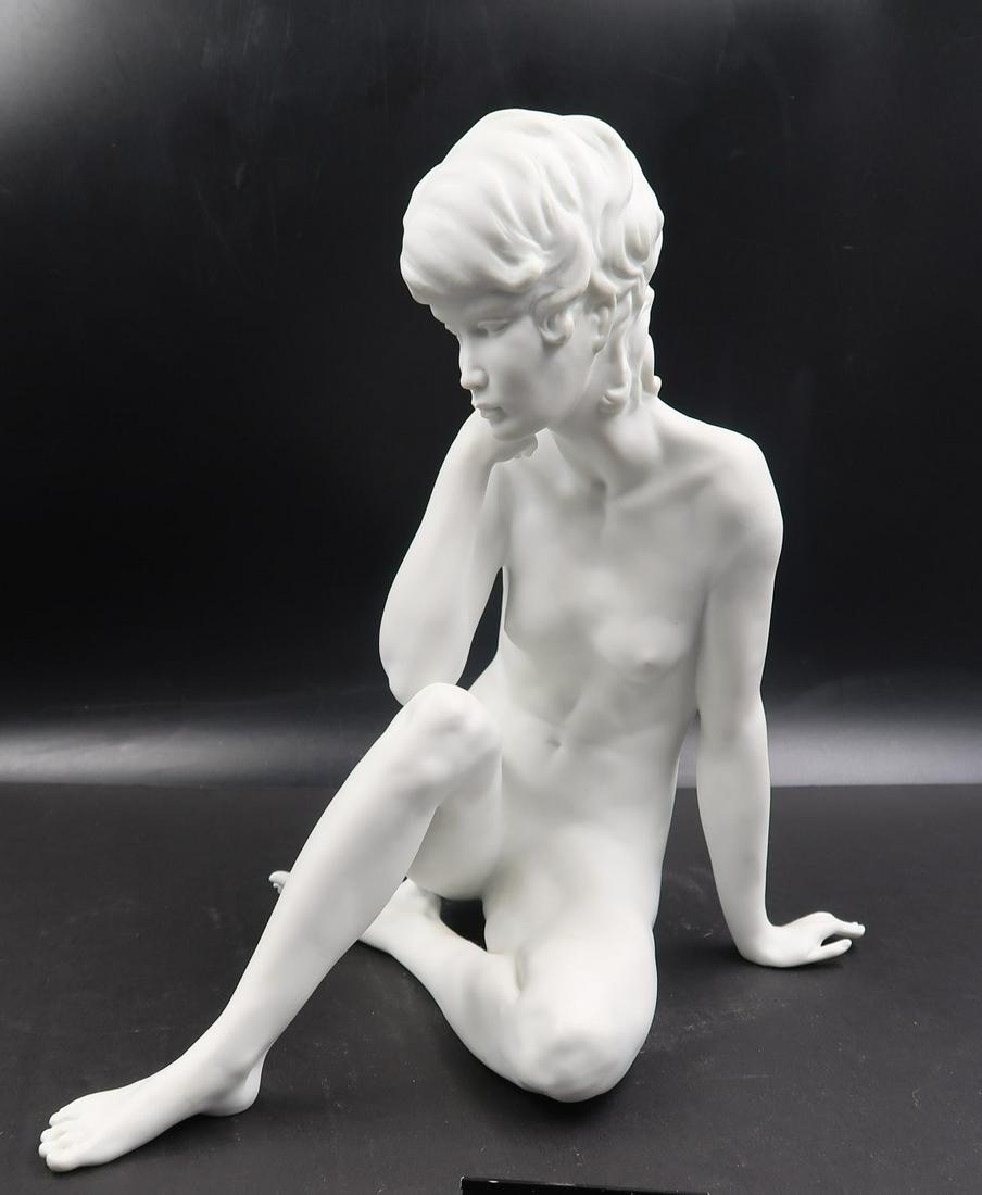 Wolfgang Gawantka Nude Porcelain Bisque: Size: 9"H x 9"W x 6"D W. Gawantka