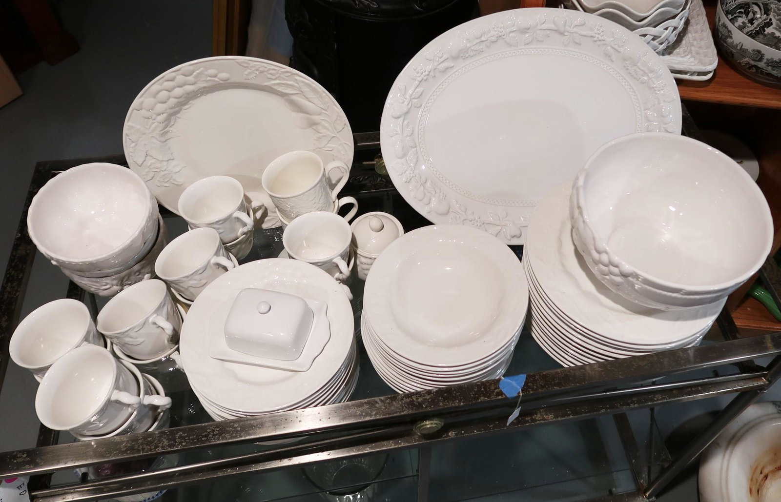 Savoir Vivre Fruit Promenade White: whole sets, MF001 Oven Table dishwasher- safe, microwave-safe