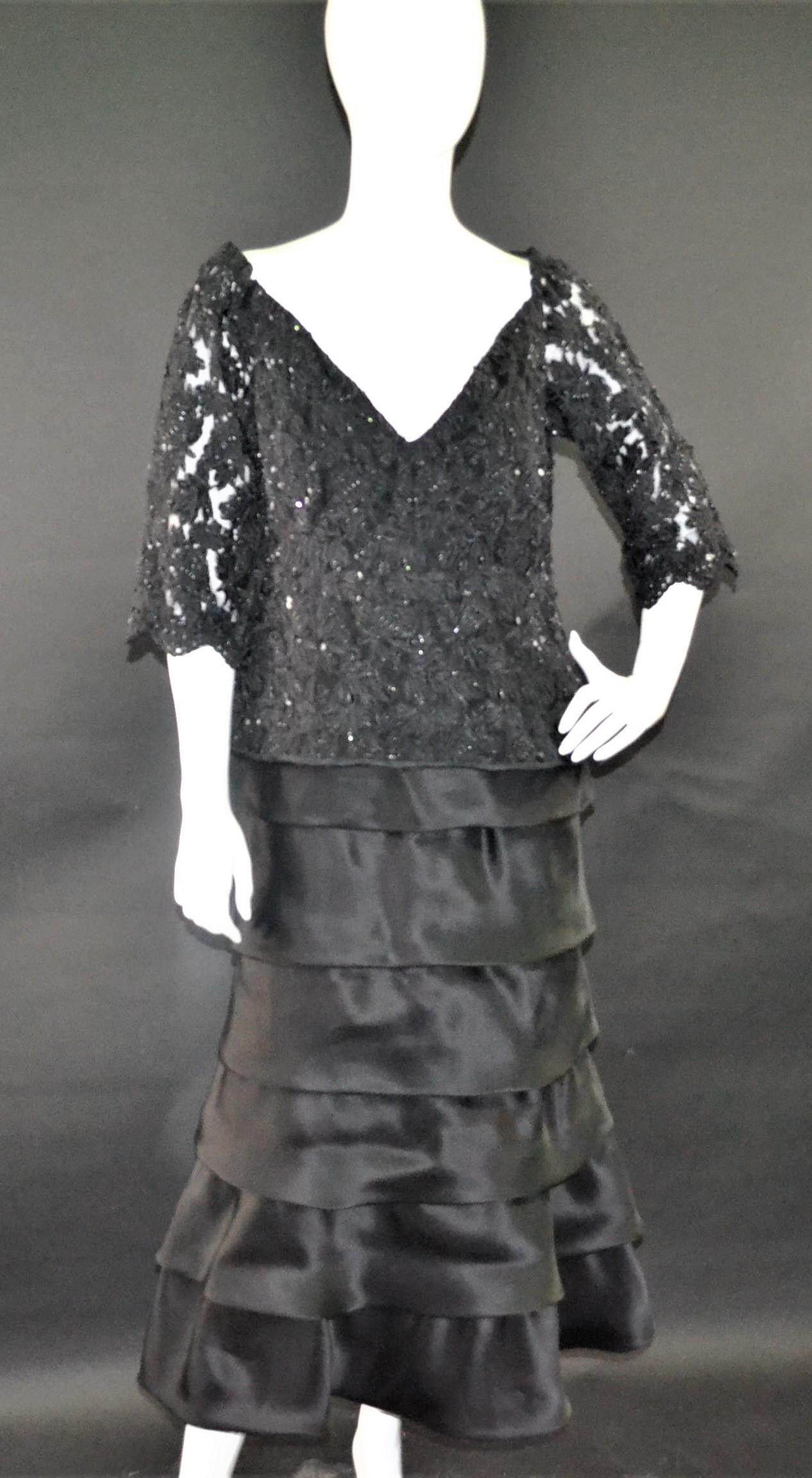 Long Sequin Jacket and Skirt: Oscar de la Renta: Lesley wore in Concert - Size Petite