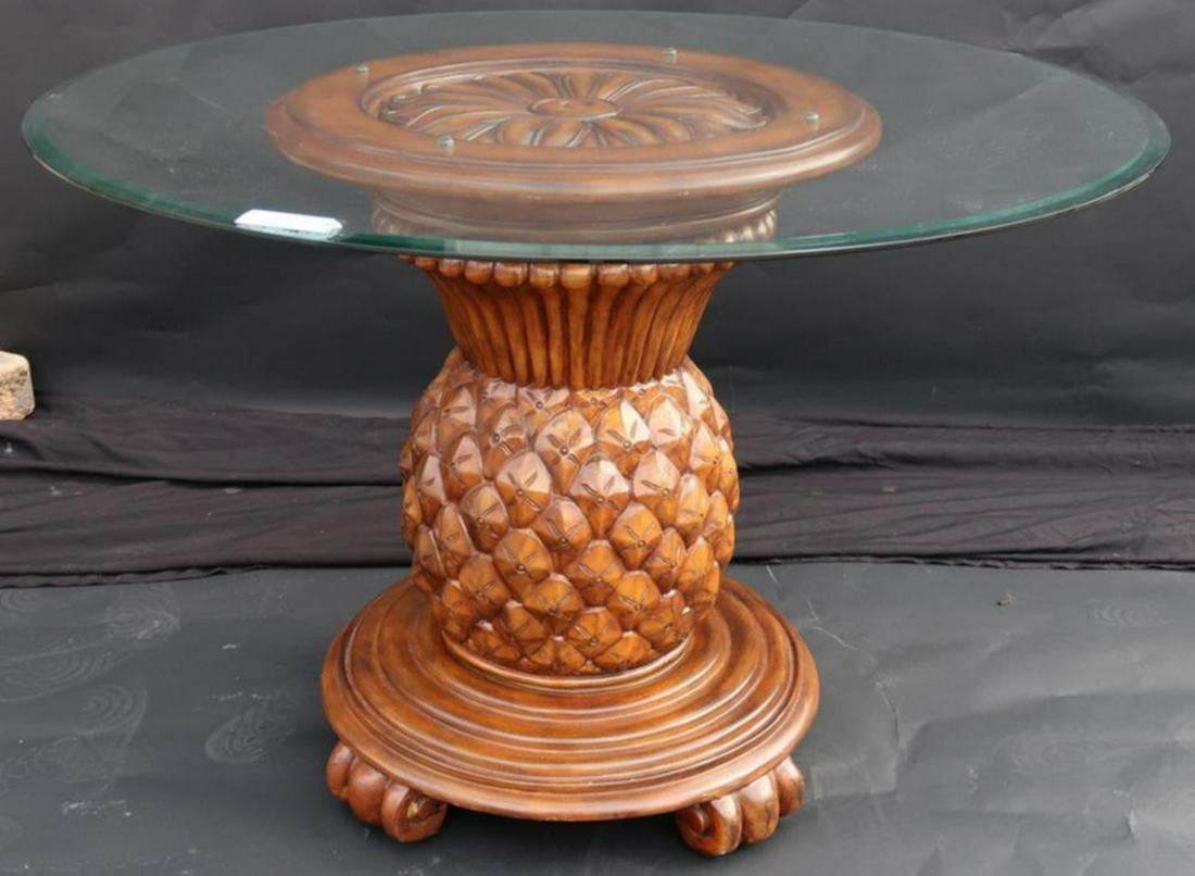 PINEAPPLE DINING TABLE THICK GLASS BY M. AMINI (1 of 4)