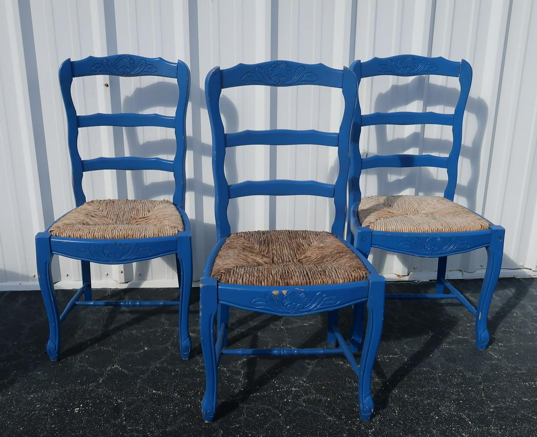 Rush Ladder back seatting Chair 3 pcs. (1 of 2)