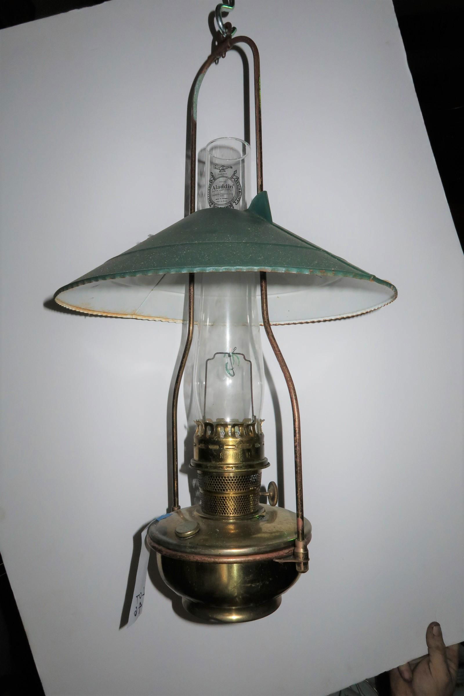 Antique Hanging Brass Lamp (1 of 1)