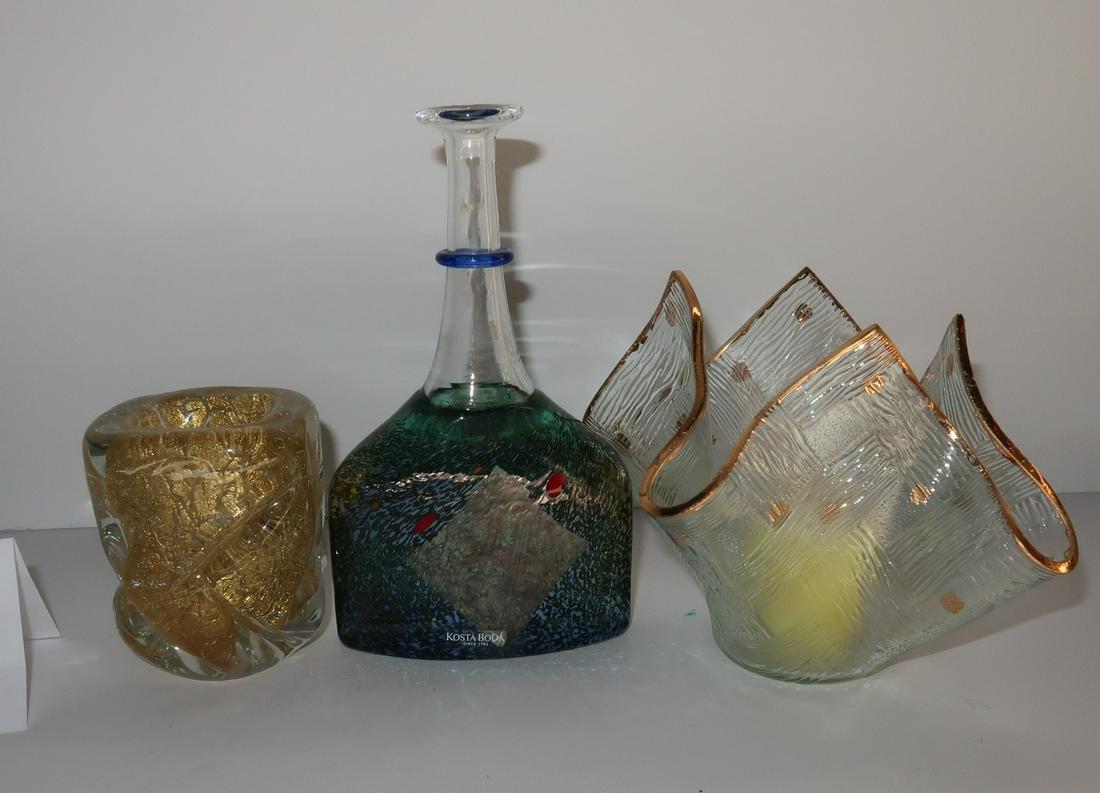 Antique Glass Containers: Antique Art Glass Containers Height of Tallest container: 6 3/4"H