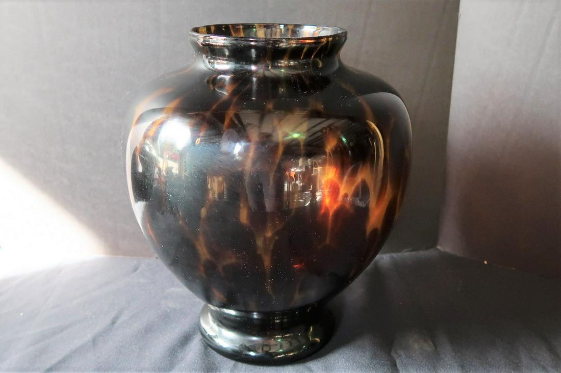 Stained Glass Vase: Stained Glass Vase. Size: 11"H x 9"W