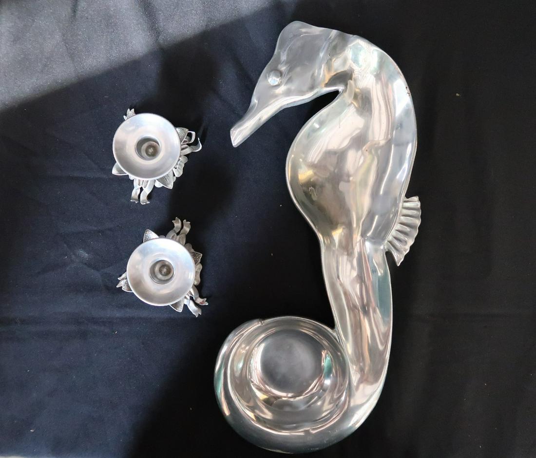 Aluminum Handmade Seahorse Serving Dish and 2 (1 of 2)