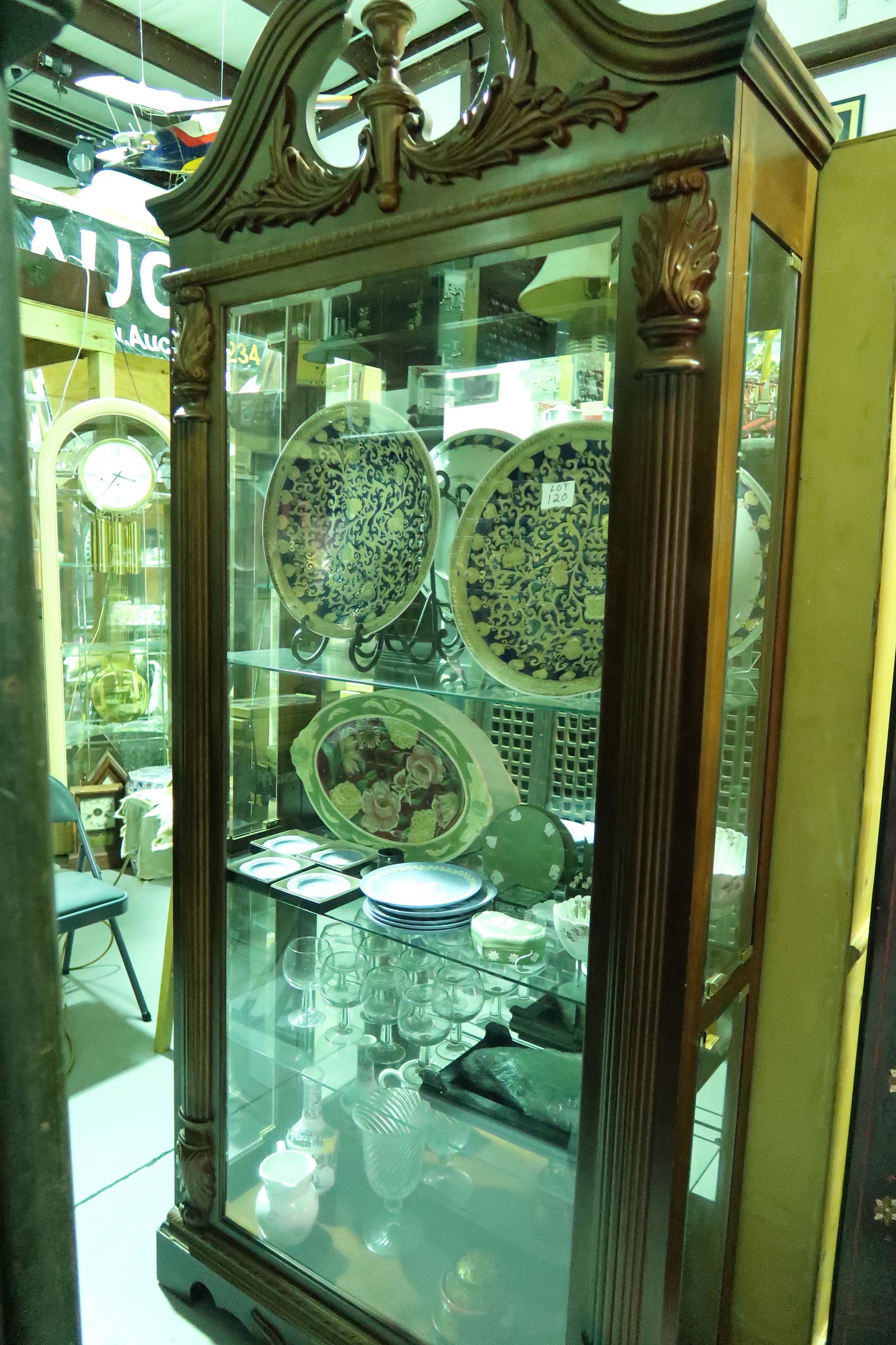 Regency Design Vintage Mahogany Display Cabinet (1 of 3)