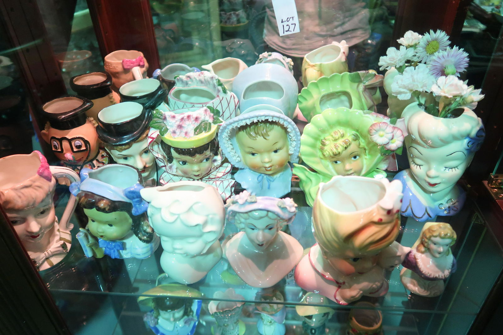 Face porcelain Japanese vintage 12 collectors heads: Face porcelain Japanese vintage 12 collectors heads