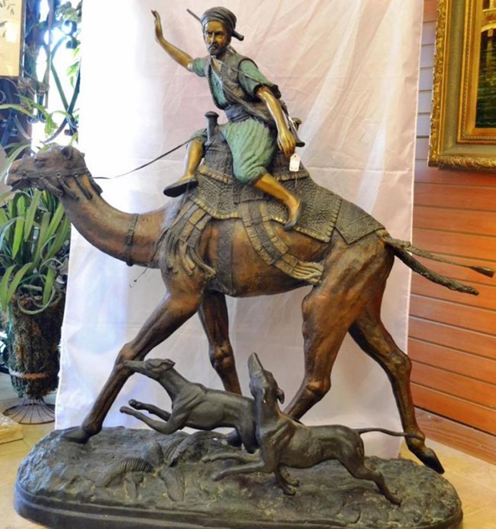 The Hunter Dogs Arabian  Bronze on Camel (1 of 3)