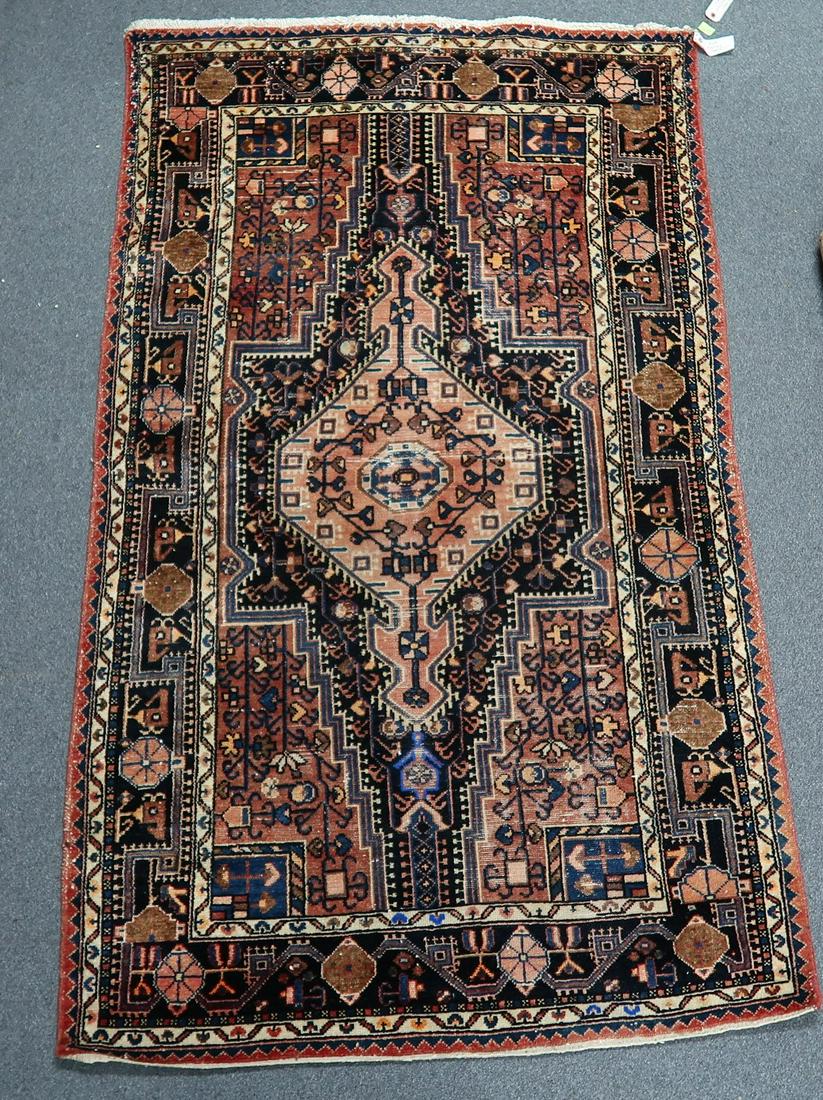 Turkish Handmade Cotton Rug: 91" x 54"