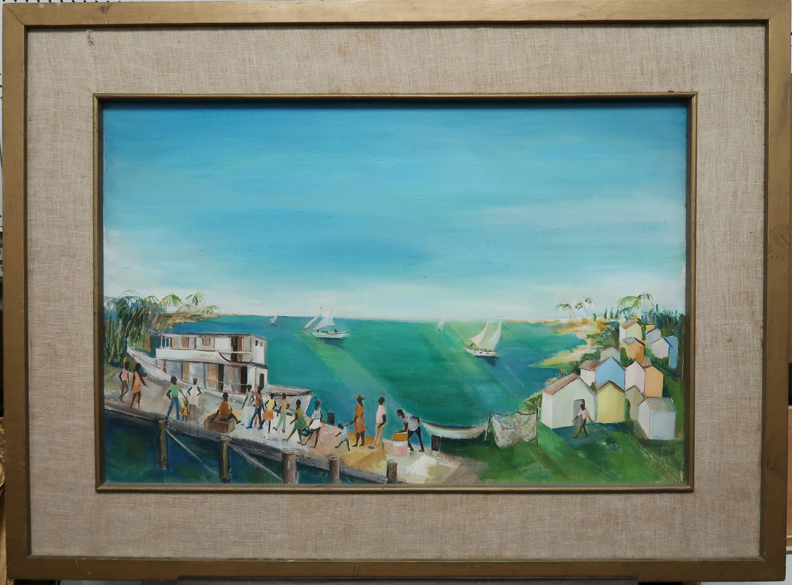 Original Acrylic on Canvas The Islands: 36" x 24" Frame: 43" x 31"