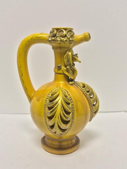 Zsolnay Porcelain Pitcher: 12.75"H x 9.5"W