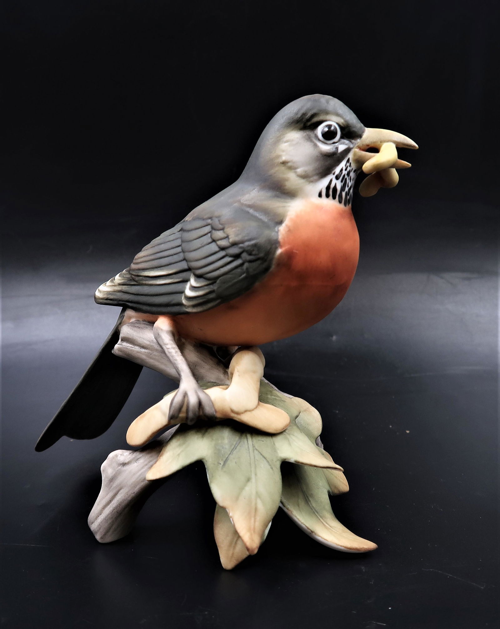 Hand Painted and Signed Porcelain Robin (1 of 3)