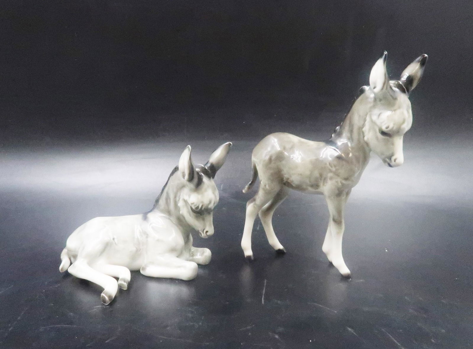 2 Porcelain Hutschenreuther Donkeys German (1 of 2)