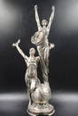 Silver  the spirit of competition cast metal