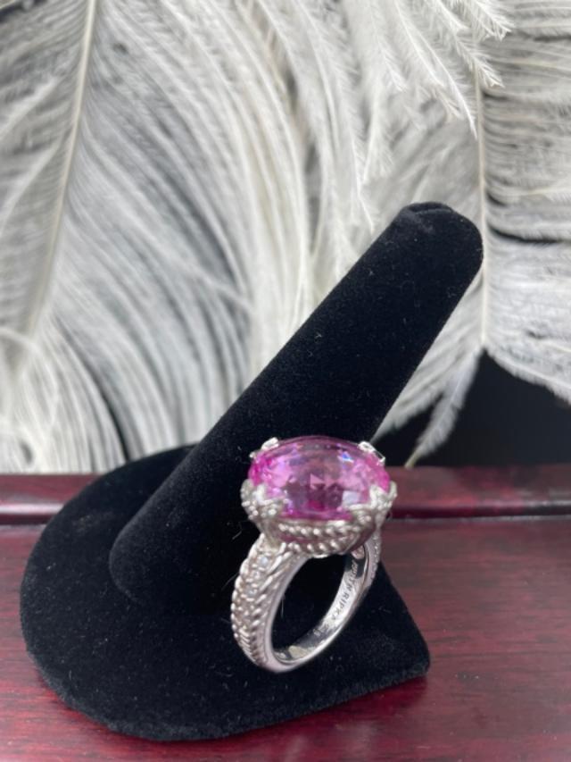 Judith Ripka 925 Sterling Silver Pink Sapphire (1 of 7)