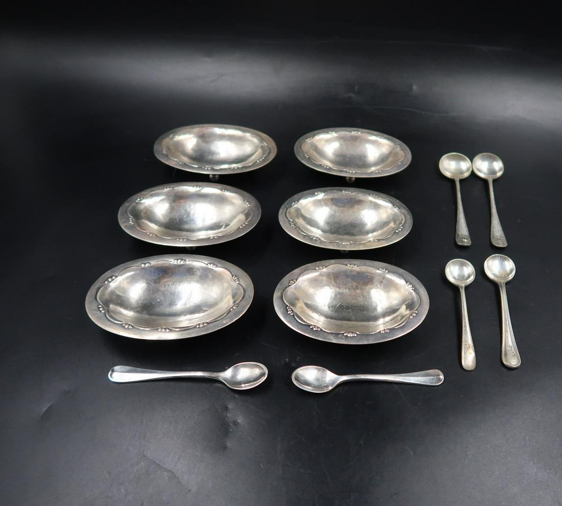 Vtg. Sterling Silver Gorham Footed Salt Bowls 1800s (1 of 7)