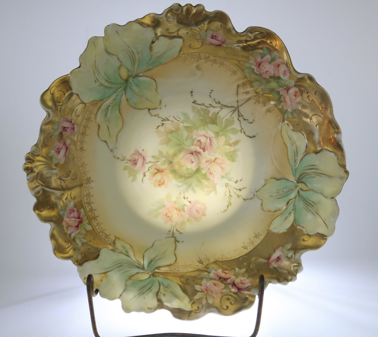 RS Prussia Floral, Gold-Trim Decorative Plate (1 of 7)