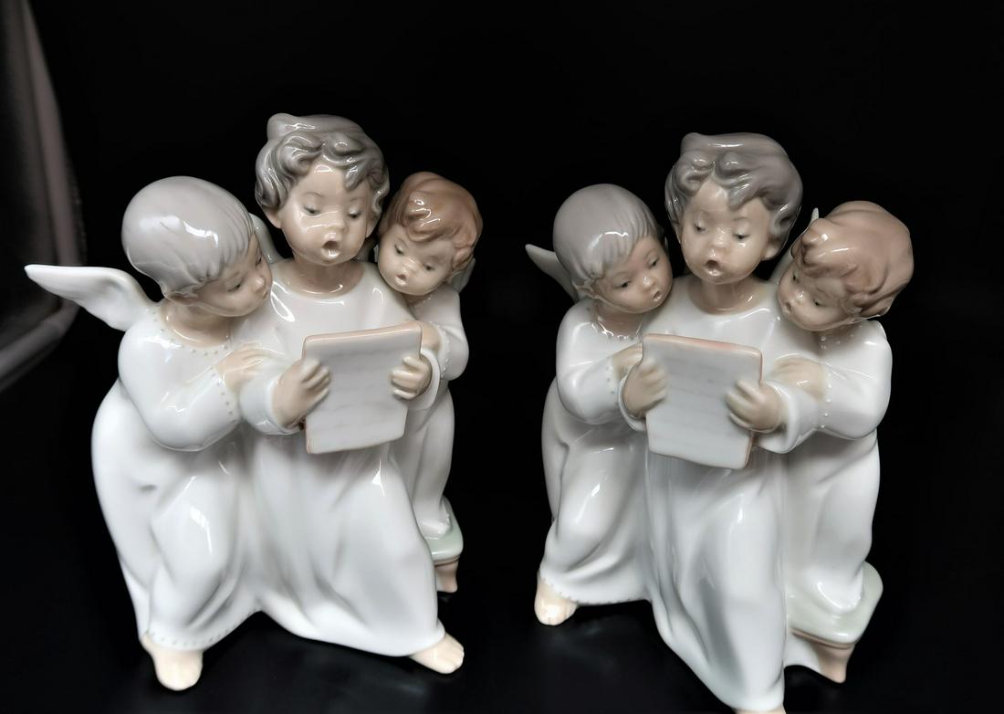 by LLadro " Group of Angels" (2)Porcelian Figurine#4542 (1 of 7)
