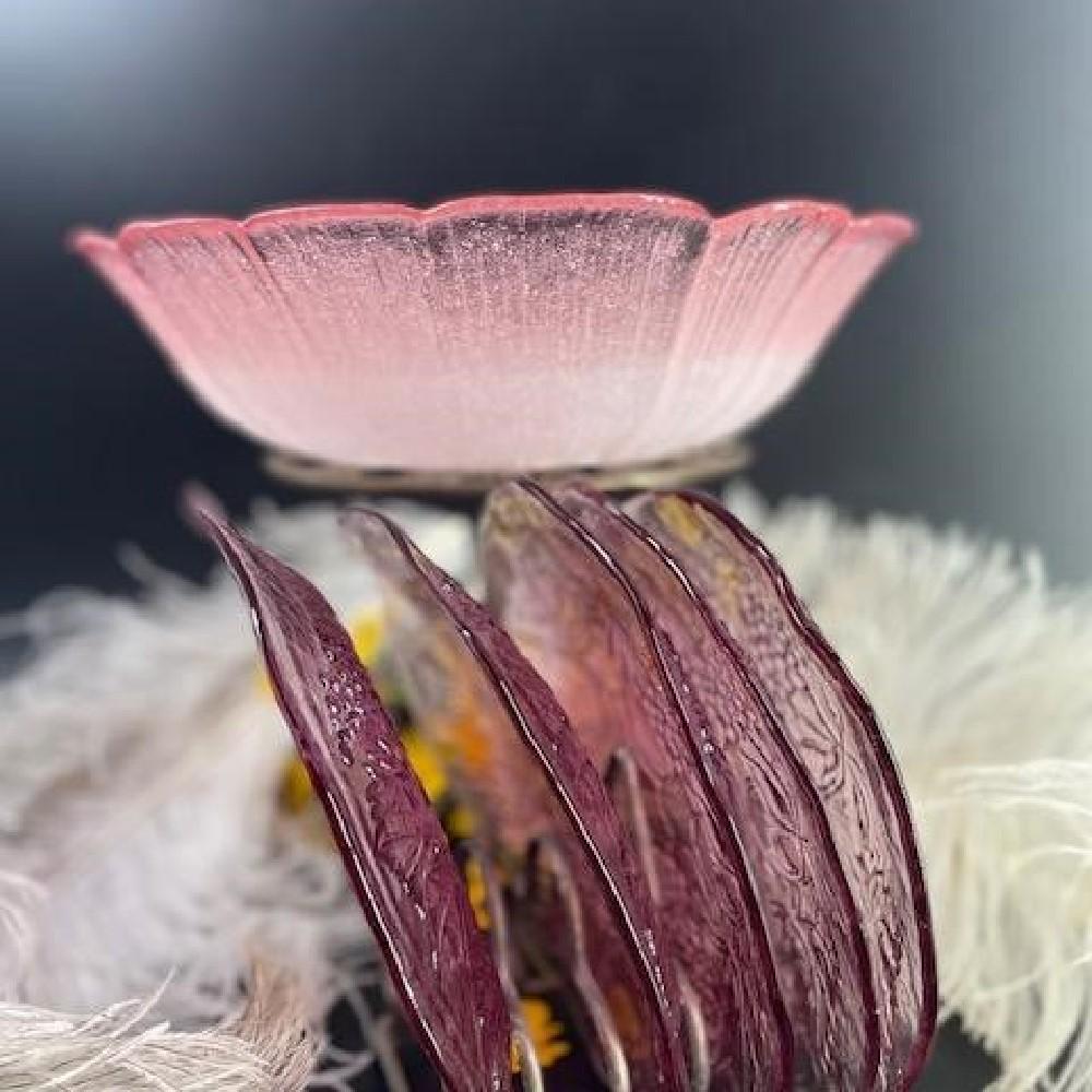 Vintage Pink Dish Depression Glass Ruffle (1 of 6)