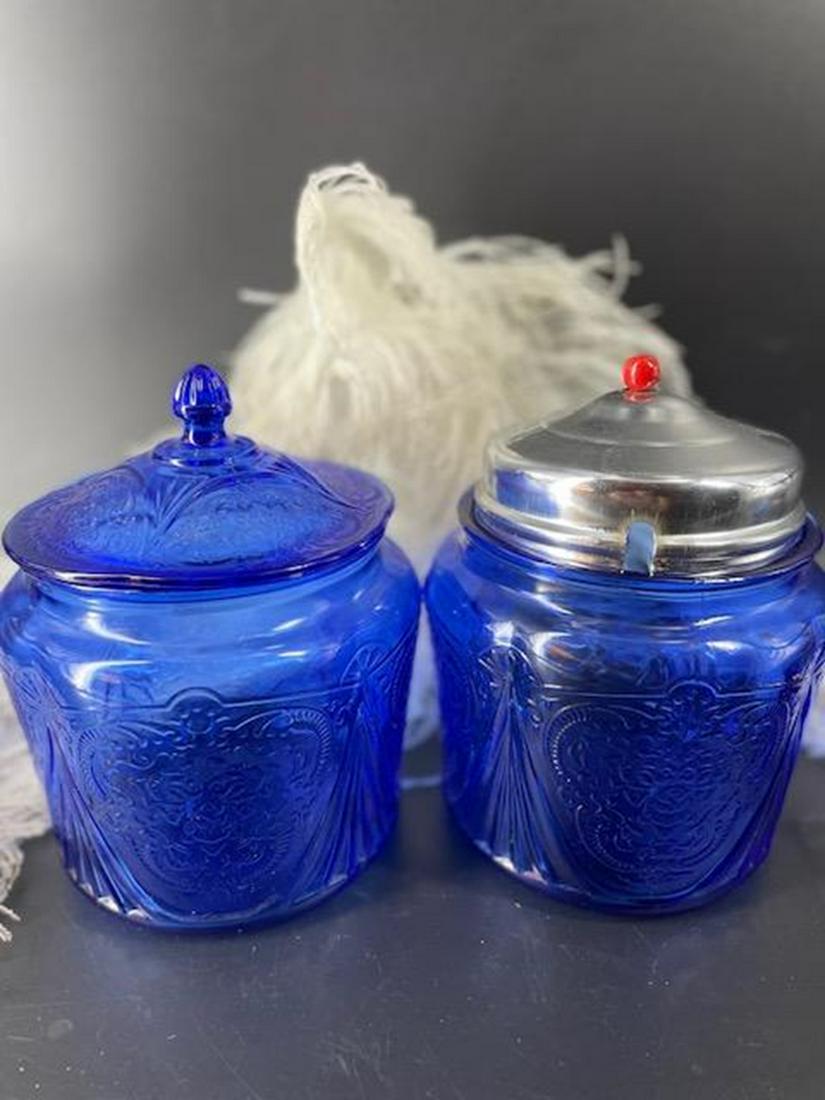 Cobalt Blue Roayl Lace Cookie Jars (2) (1 of 3)