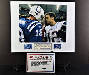 Manning & Brady Hand Signed Photo 14" X 12" W/COA