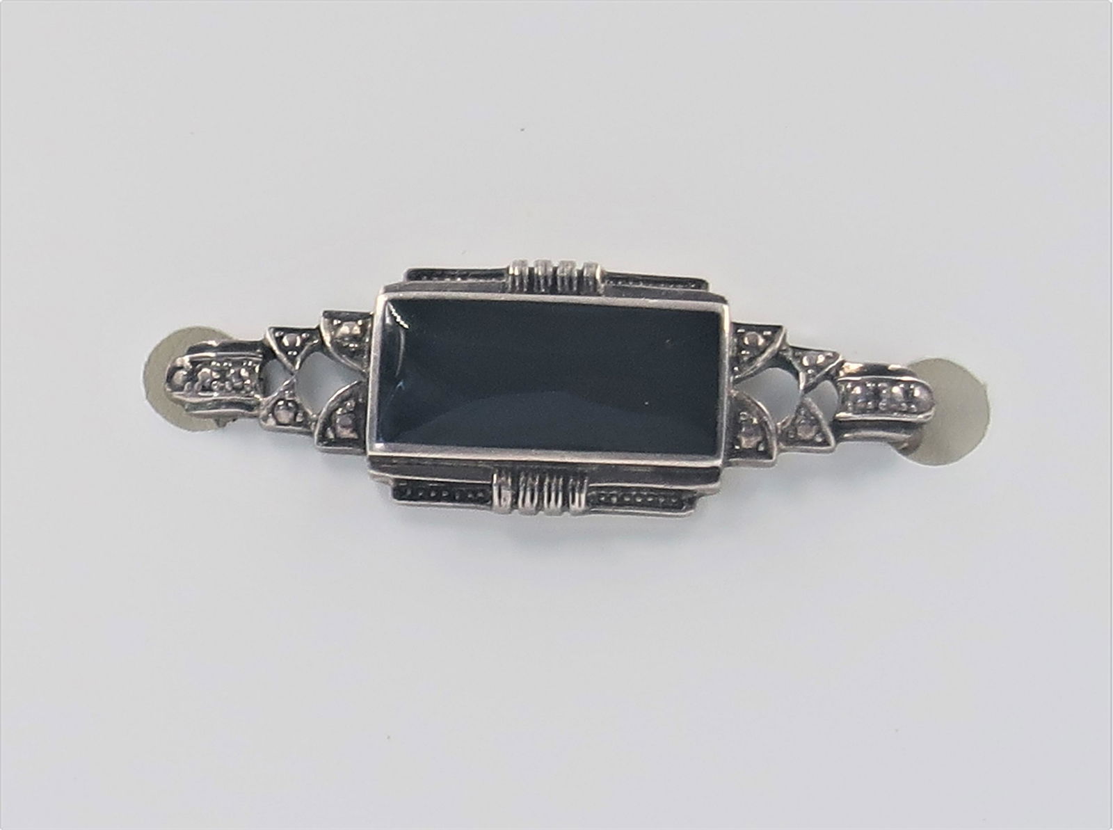 Antique Marcasite Brooch Art Deco Sterling: Marcasite Brooch Art Deco sterling