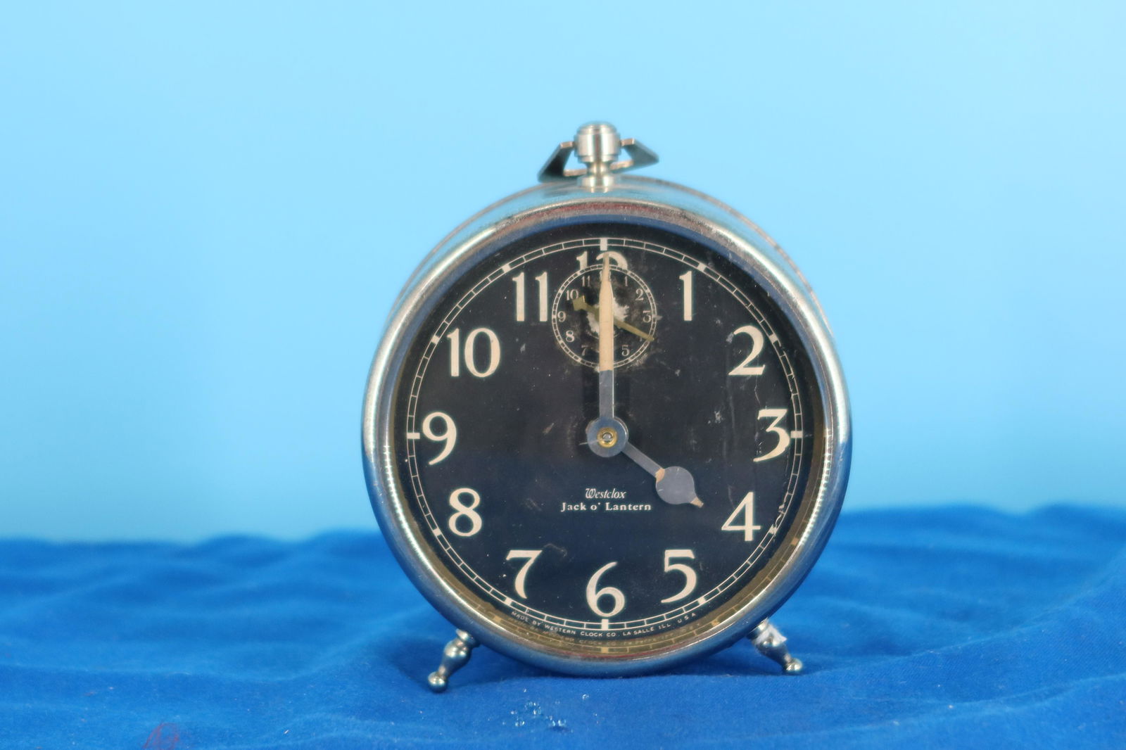 Westclox Jack o' Lantern: Westclox Jack o' Lantern, size: 4" x 4" x 3"