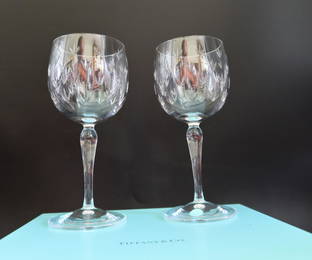 2 of Tiffany Wine Glasses