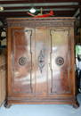 1700s European Carved Wood Armoire Cabinet