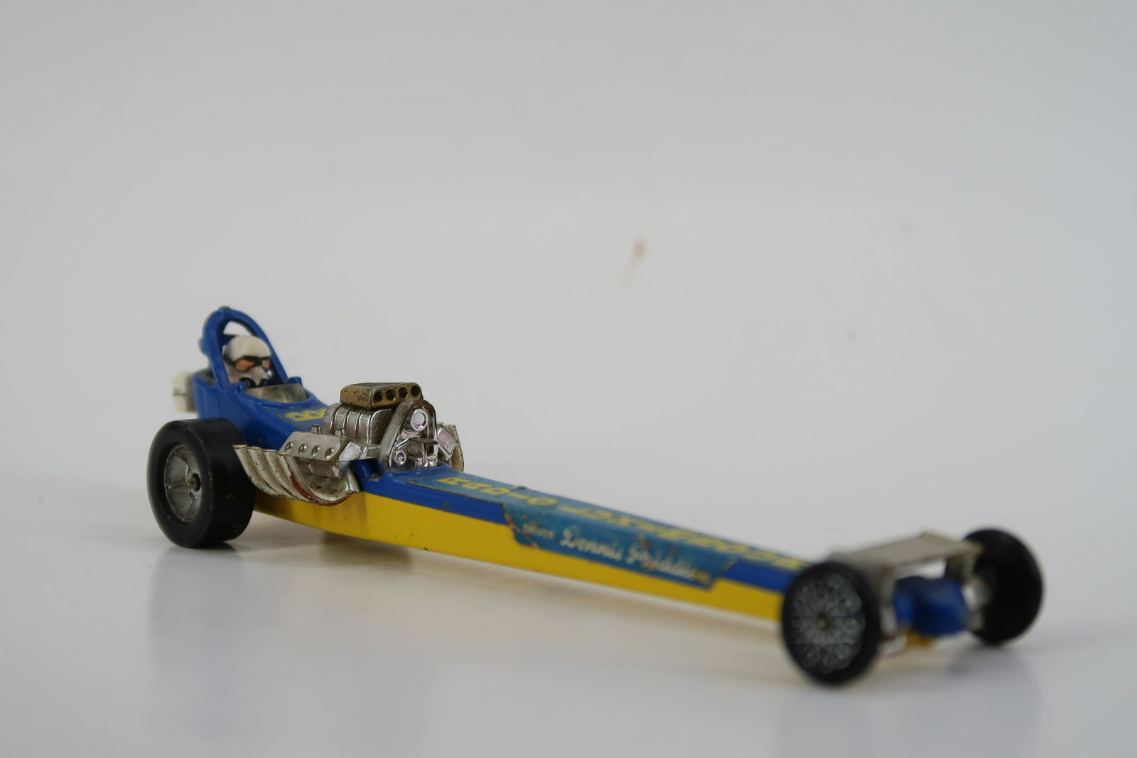 Radio Luxembourg Dragster quarter Master Rase Car: Radio Luxembourg Dragster quarter Master Rase Car, Size 5 1/2" 1 1/2" X 1 1/2"