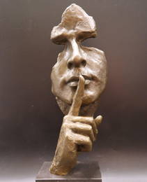 by Salvador Dali "Silence is Golden Creative Statue Mask"