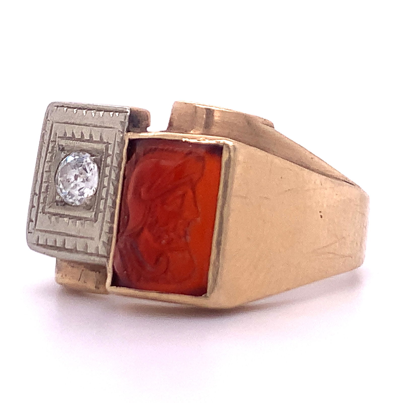 18K Estate Ring with Genuine Diamond (1 of 5)