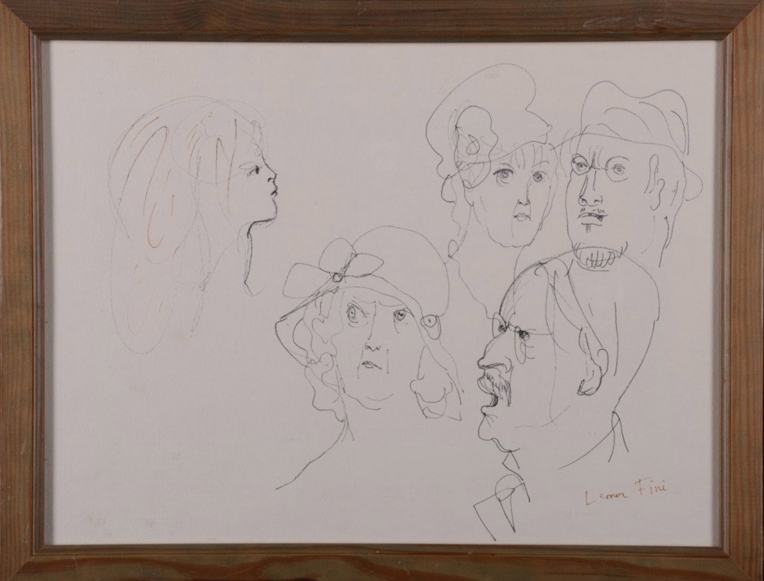 Leonor Fini (1908-1996) Signed framed drawing: Leonor Fini (1908-1996) was an Argentine surrealist painter, Signed framed drawing ink on paper. Height= 11.75(in), Width=15.5(in), Depth=N/A(in)paintings bring big money this is the best price for a 