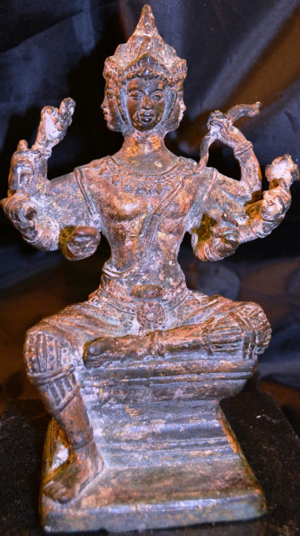 17th Century Cambodian: 17th Century Cambodian Statue. 9" high
