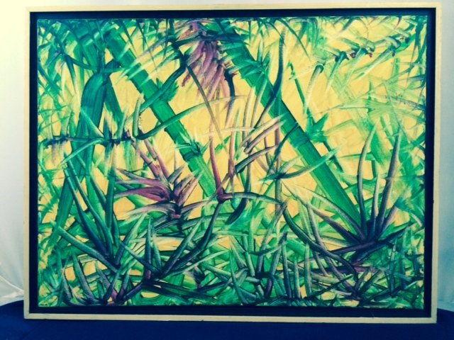 Rain Forrest: Rain Forrest is a childhood memory of modern impressionist artist Isolda Mora Noli. It is an oil on canvas dedicated to the preservation of the rainforest. The painting is from her "Amarillo periodo" 