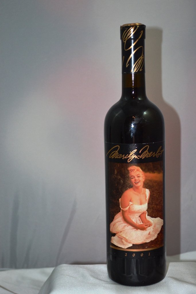 Marilyn Monroe Wine: Two bottles of Marilyn Monroe wine, 2000, and 2001