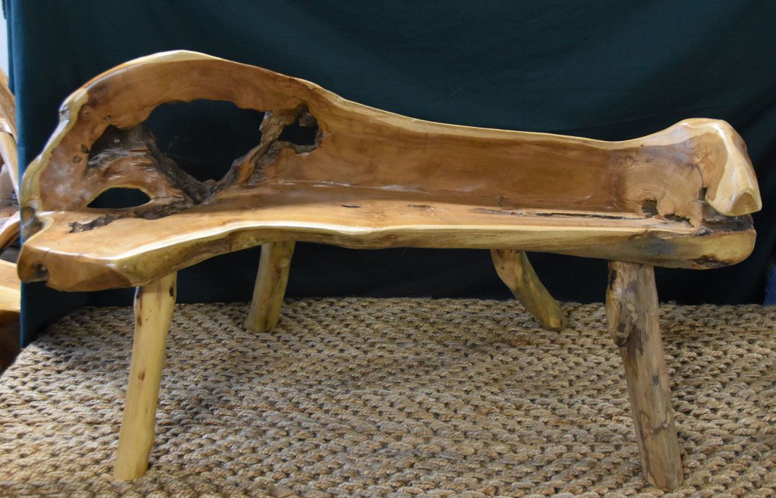 Primitive wood bench (1 of 1)