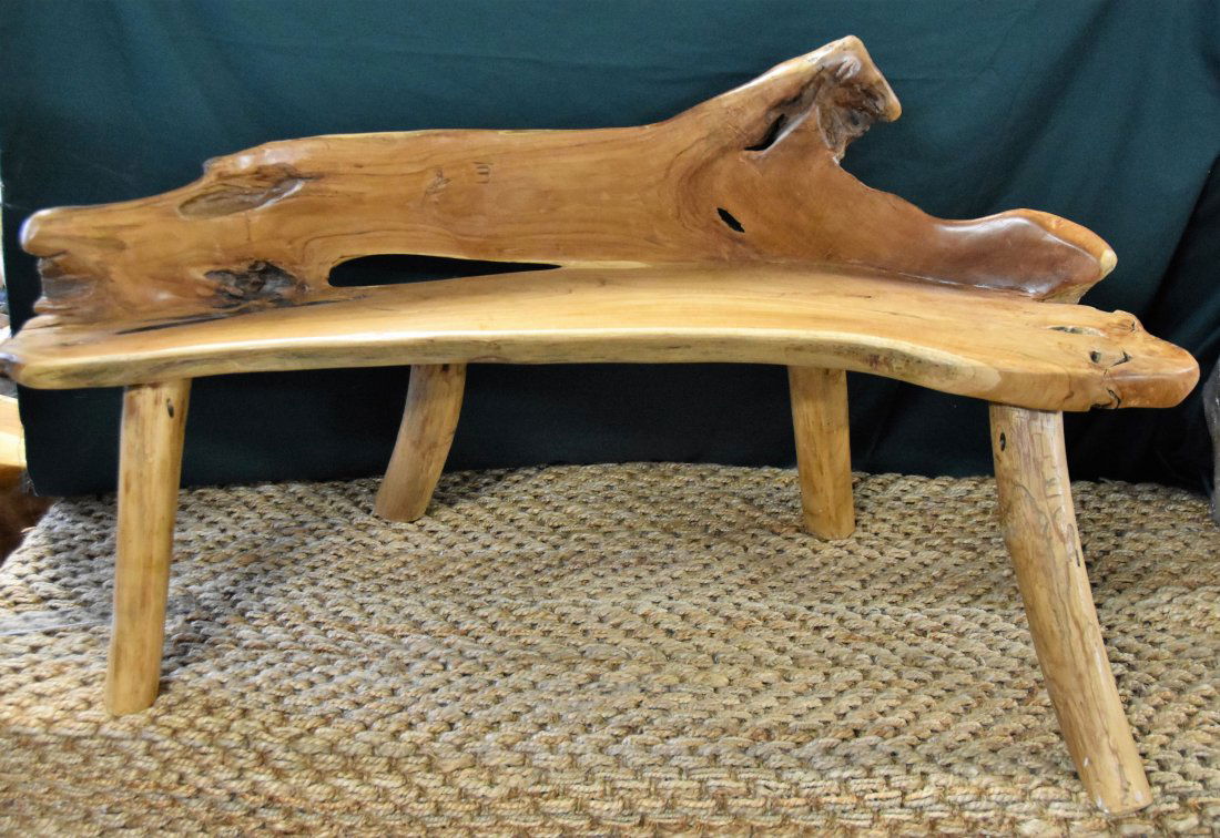 Primitive wood bench (1 of 1)