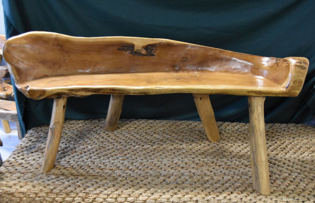 Primitive wood bench (1 of 1)