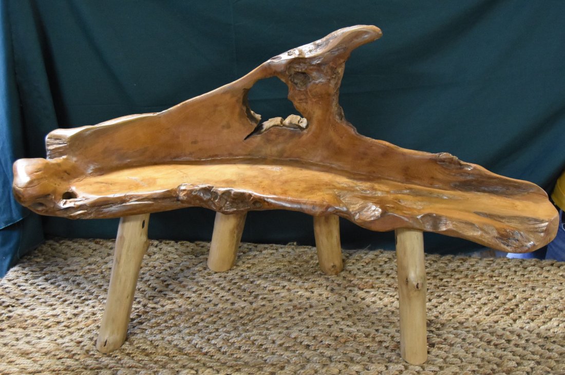 Primitive wood bench (1 of 1)