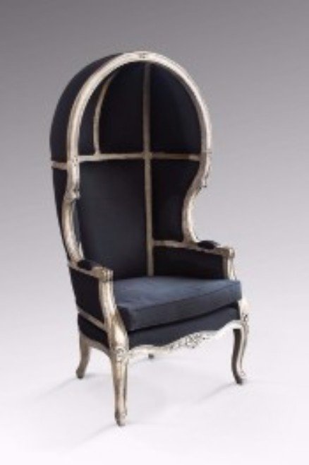 Versailles chair: Versailles chair The Versailles Chair is an iconic piece made from teak wood. It is upholstered with lush fabric and makes a bold statement in any room. Dimensions: 30L X 30W X 62H/in