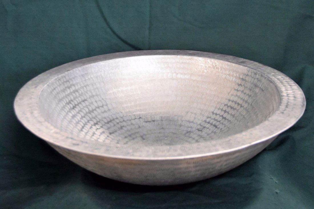 Hammered aluminum sink (1 of 2)