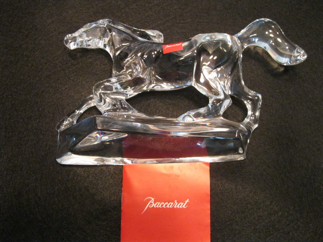 Baccarat Crystal Racing Horse: Beautiful Crystal Racing Horse by: Baccarat