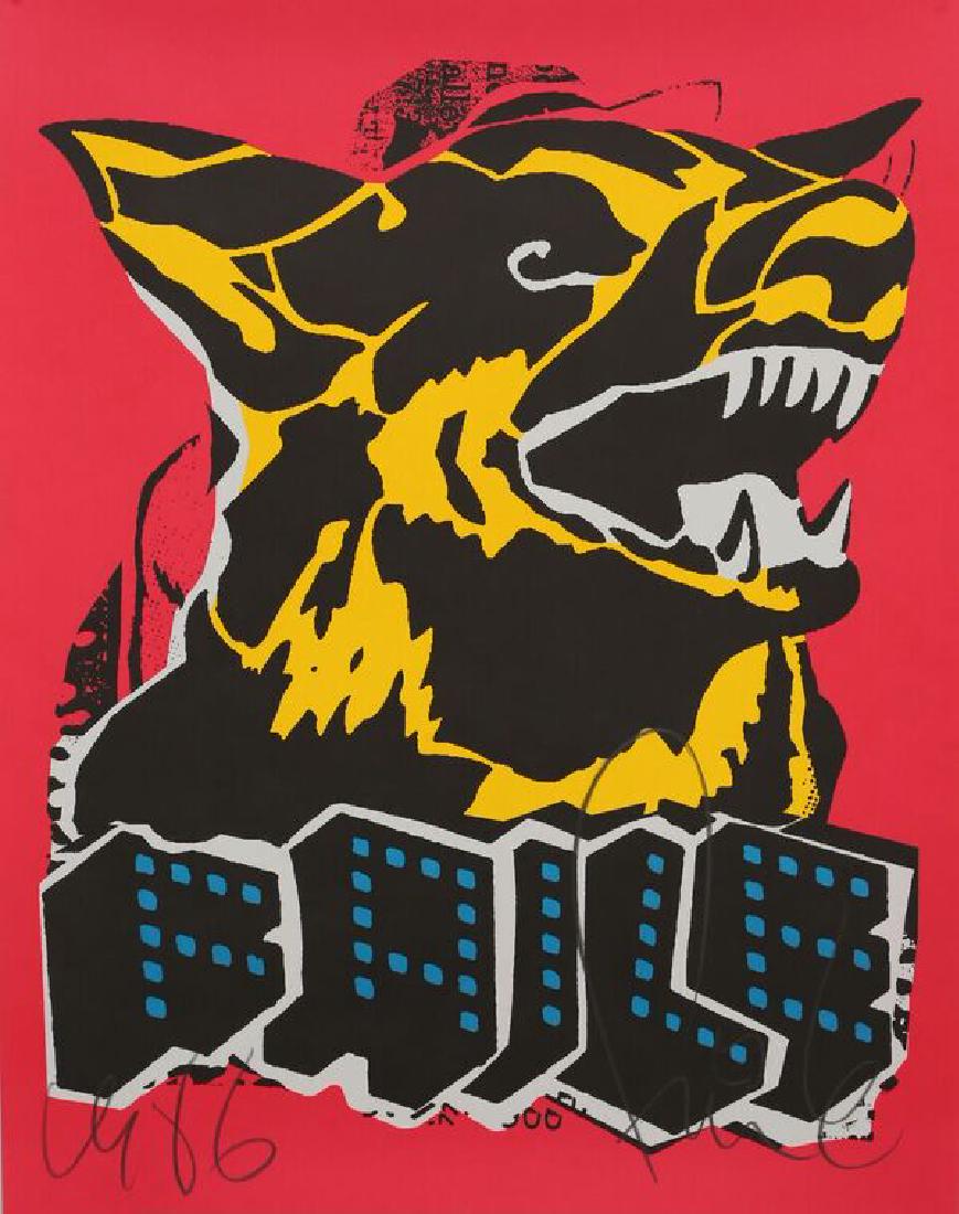 FAILE: Dog, 2015 Signed FAILE 1986 with stamp 22 x 28 in. - 56 x 71 cm.