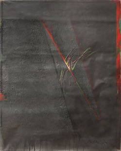 Perez CELIS (Argentine, 1939-2008): Altares ocultos, 1984 Oil on canvas Signed, titled, dated and situated New-York on the reverse T.D.BN and B written on the reverse 52 x 42 in. - 133 x 107 cm. *Painting has pronounced folds due to way