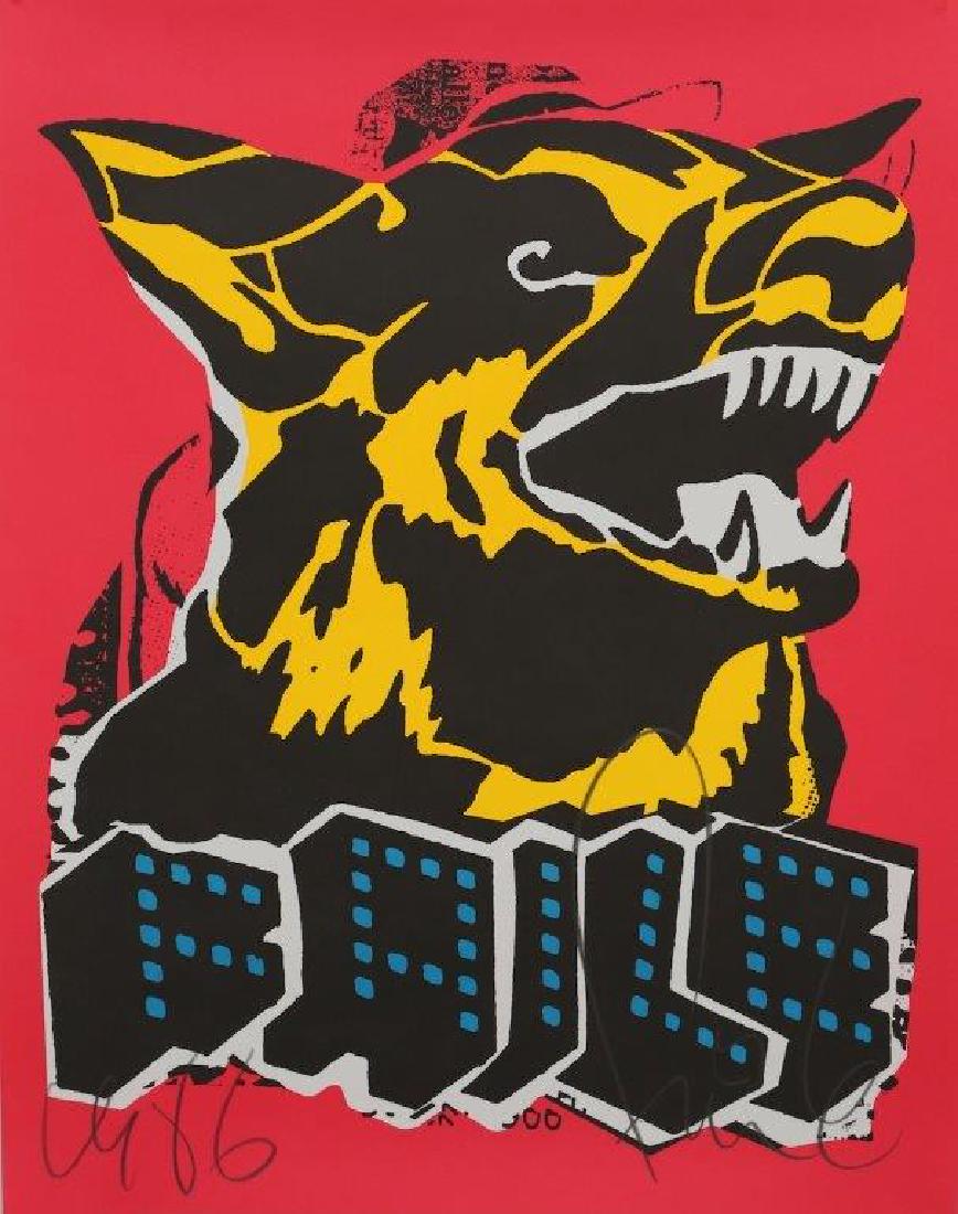 FAILE: DOG 2015 Signed FAILE 1986 with stamp 22 x 28 inches