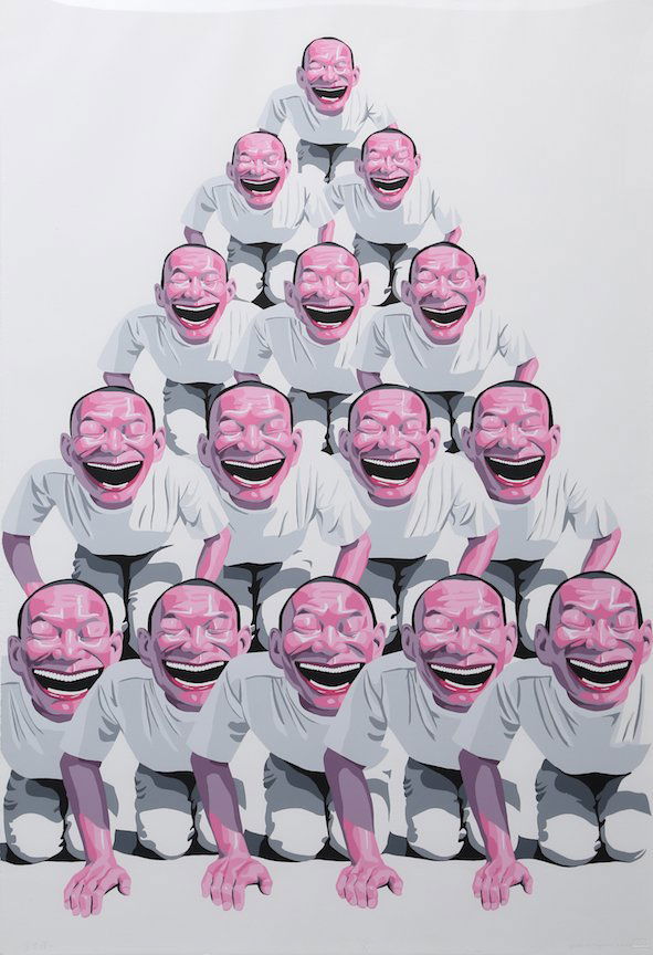 Yue Minjun (1962 )Pyramid of smile ,2001 (1 of 1)