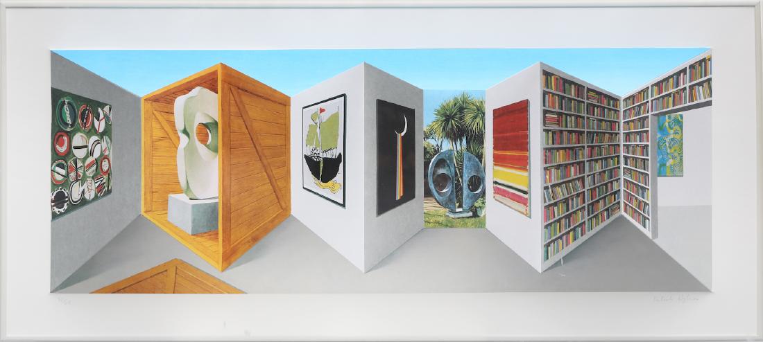 Patrick Hughes (1939): St. Ives. Hand painted multiple with lithography, edition: 38 /45, signed: BR, 2007 17 x 37 Â½ x 7 Â¼ - 43 x 95 x 19 1/2 cm