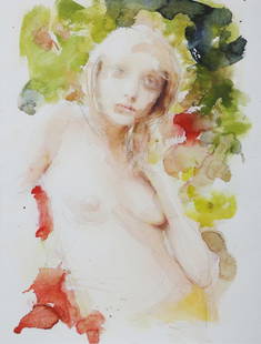 Christian Schoeler (1978 -2015): Watercolor 17 x 21 in - 43 x 53.5 cm