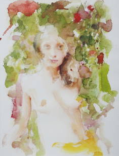 Christian Schoeler (1978 -2015): Watercolor 17 x 21 in - 43 x 53.5 cm